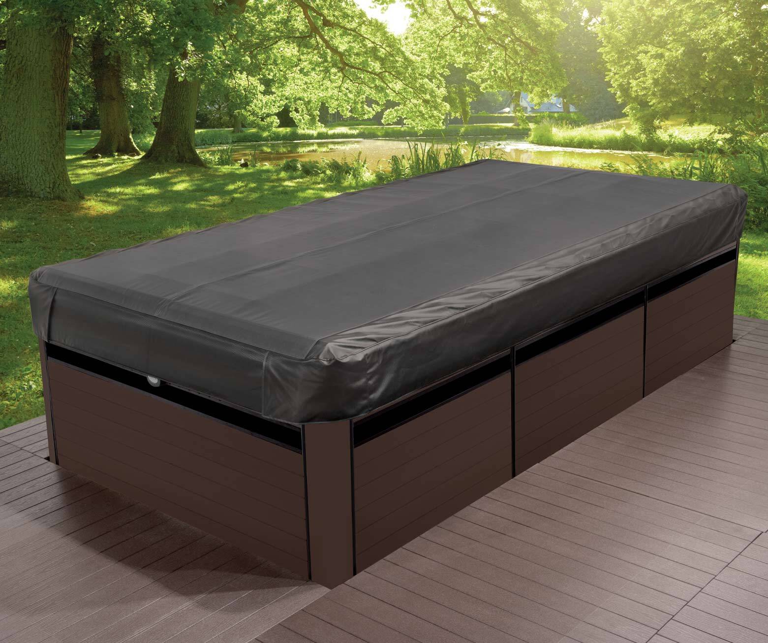 axis cover system on an h2x swim spa