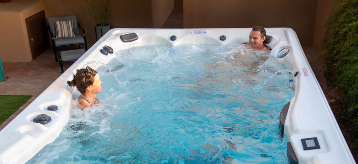 Ben Hoffman and his spouse relaxing