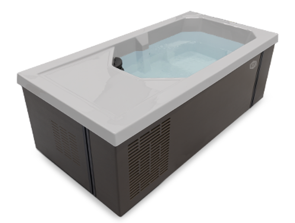 Three quarter view of an H2X Renegade cold tub